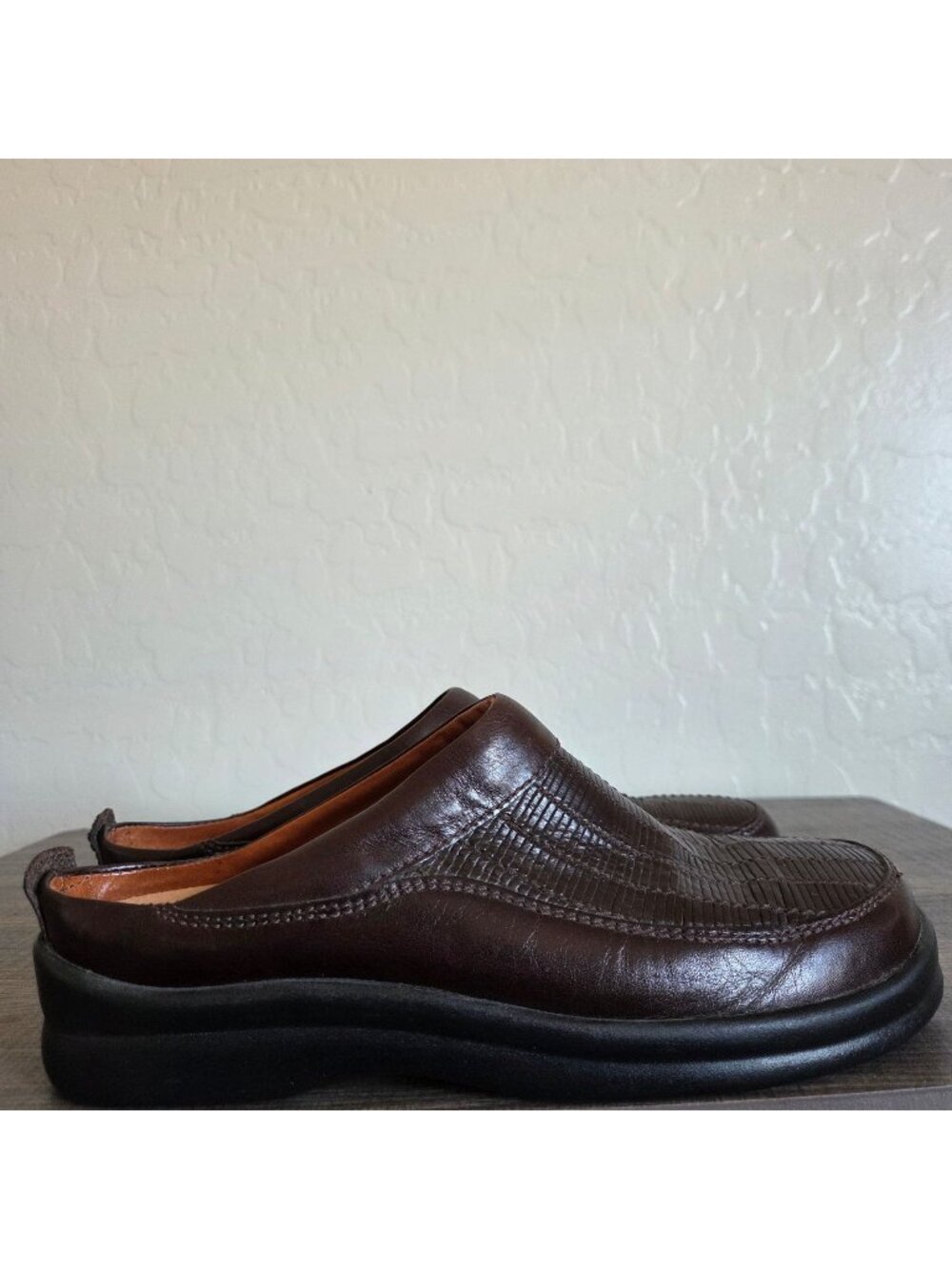 Footprints by Birkenstock Ashby Clogs Woven Leather Mules Brown Women's 10 EU 41